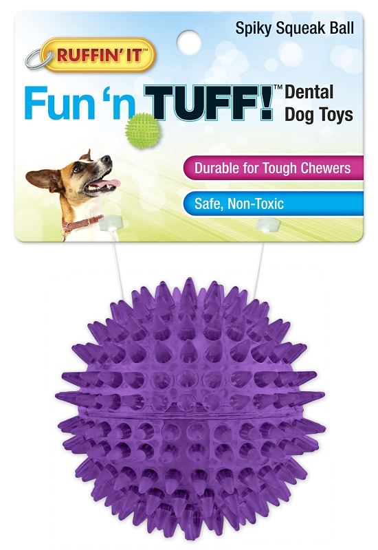 Ruffin'It 80610 Dog Toy, Squeaker, Blue/Green/Purple - VORG4767489