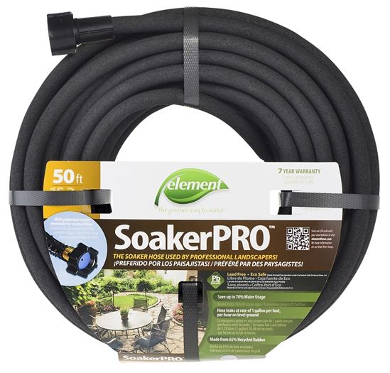 Swan ELSP38050 Soaker Hose, 50 ft L, Rubber, Black