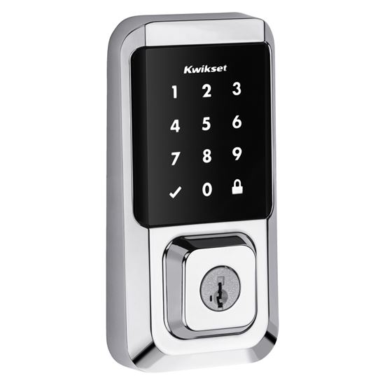 Kwikset Halo Series 939 WIFI TSCR 26 Electronic Deadbolt, Polished Chrome, Residential, AAA Grade, Zinc, Keypad Included