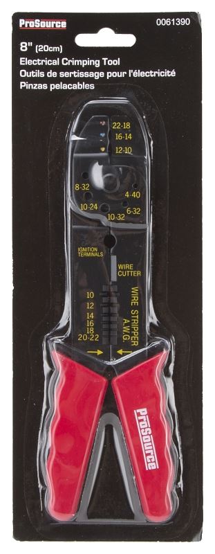 ProSource JL-SST-401183L Cable Crimper, 10 to 22 AWG Wire, 10 to 22 AWG Stripping, 10 to 22 AWG Cutting Capacity - VORG0061390