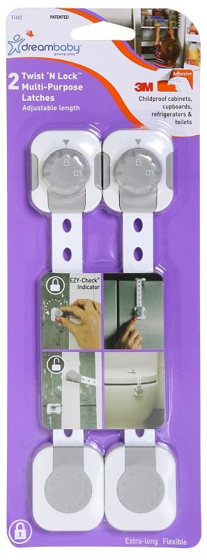 Dreambaby L1442 Multi-Purpose Latch, Plastic, Gray/White - VORG8739229