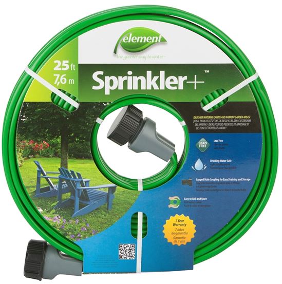 Element CELTECV025 Element Sprinkler and Soaker Hose, 25 ft L, Vinyl