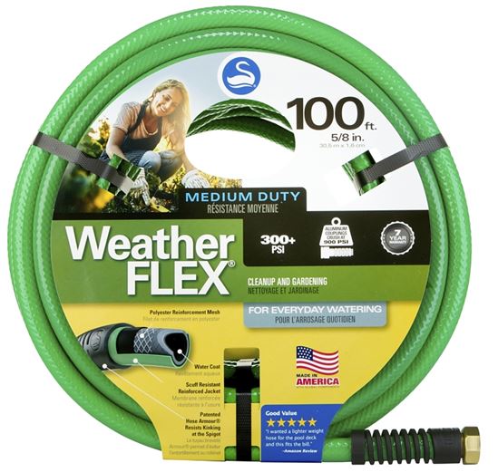 Swan SNWF58100 Garden Hose, 100 ft L, Vinyl, Green