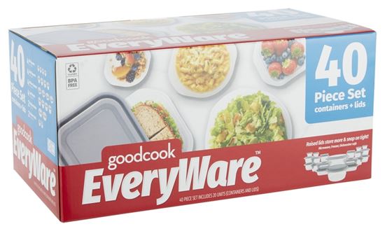 Goodcook 10853 Food Container Set, Includes: (40) Food Storage Containers, Pack of 4 - VORG7415458