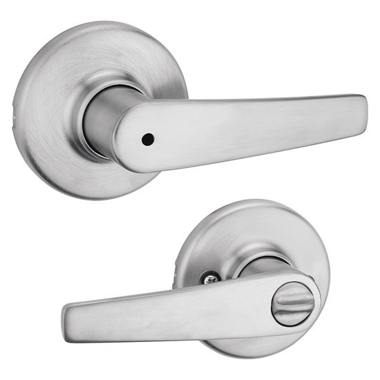 Kwikset 300DL 26D 6AL Privacy Lever, Satin Chrome, Zinc, Residential, Re-Key Technology: SmartKey, Reversible Hand - VORG6975874