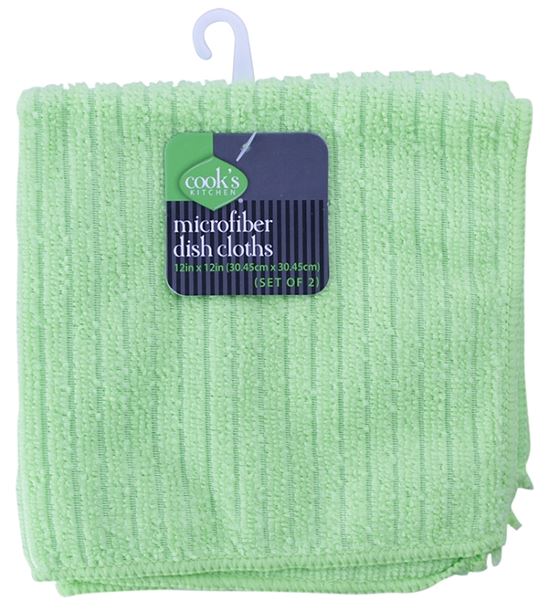 Cook's Kitchen 1004 Dish Towel, 12 in L, 12 in W, Microfiber - VORG5746680