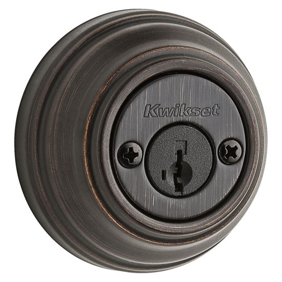 Kwikset 98511PSMTCP Deadbolt, 1 Grade, Keyed Alike Key, Steel, Venetian Bronze, 2-3/8 x 2-3/4 in Backset, KW1, K4 Keyway - VORG6597496