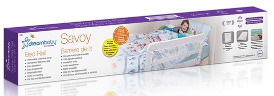 Dreambaby L720 Bed Rail, 43-1/4 in L, 1-1/2 in W, 18 in H, Metal, White - VORG3487840