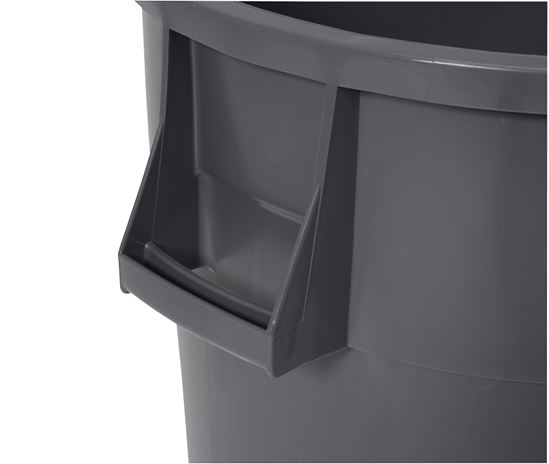 Continental Commercial 4444GY Trash Receptacle, 44 gal, Plastic, Gray - VORG6416564