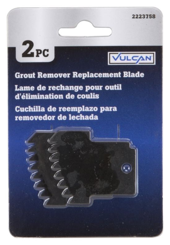 Vulcan MJ-T08010-B Grout Remover Blade, 1-1/2 in L, 1-1/4 in W, Powder Coated - VORG2223758