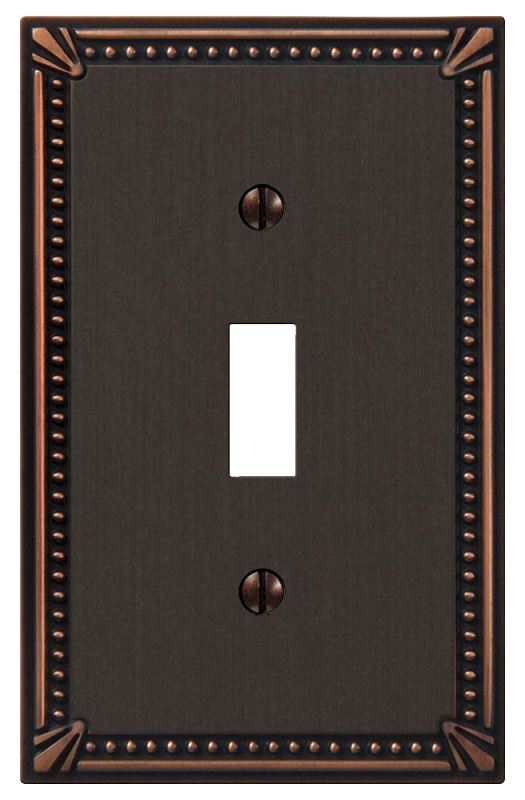 AmerTac 74TDB Switch Wallplate, 1 -Gang, Metal, Aged Bronze, Pack of 4