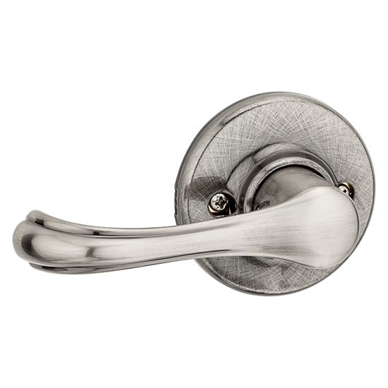 Kwikset 200DNL 15A Passage Lever, Non-Locking Lock, Antique Nickel, Zinc, Residential, Reversible Hand, 3 Grade - VORG5997325