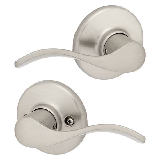 Kwikset 200BL 15 6AL Passage Lever, Satin Nickel, Zinc, Residential, Reversible Hand, 3 Grade - VORG5997275