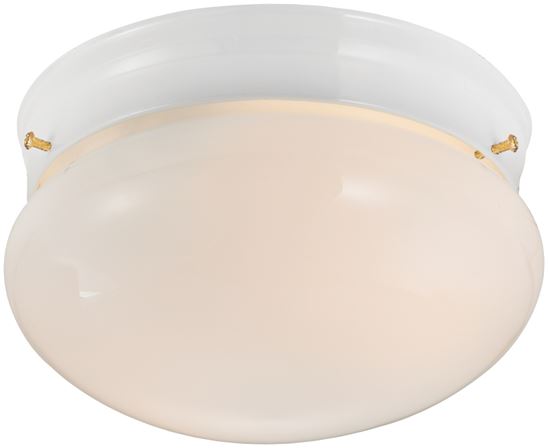 Boston Harbor F14BB02-8005-WH Two Light Round Ceiling Fixture, 120 V, 60 W, 2-Lamp, A19 or CFL Lamp, White Fixture
