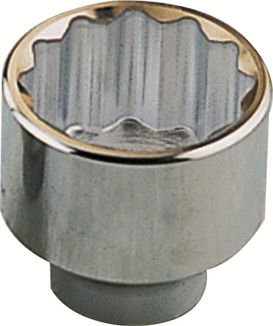 Vulcan MT-SM6022 Drive Socket, 22 mm Socket, 3/4 in Drive, 12-Point, Chrome Vanadium Steel, Chrome