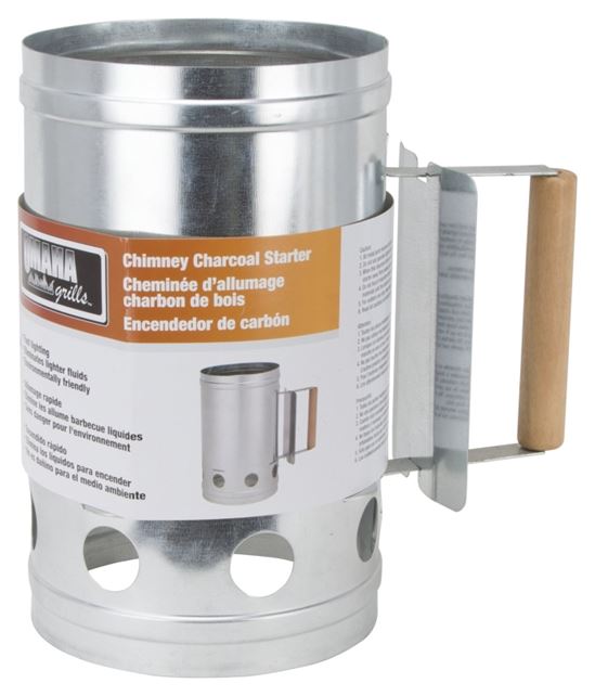 Omaha SHA286123L Chimney Starter, Steel, Galvanized, Straight grip Handle - VORG1436336