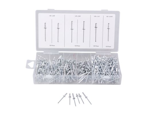 ProSource 61400 Rivet Assortment, Aluminum/Steel, Zinc, 500-Piece - VORG2529055