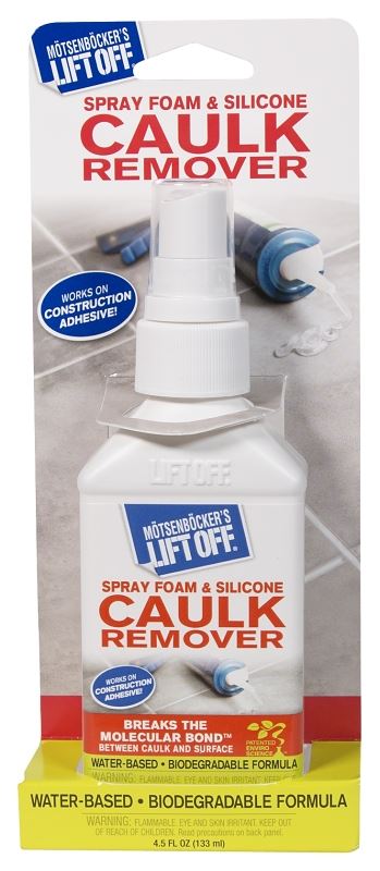 Motsenbocker's Lift Off 411-45 Foam and Caulk Remover, Liquid, Mild, Clear, 4.5 oz, Bottle - VORG5823455