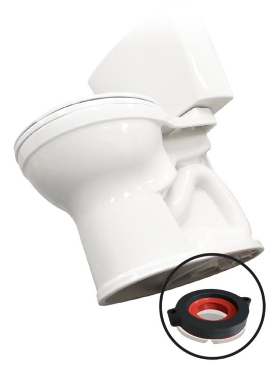 Korky 6000BP Toilet Seal Kit, Foam/Rubber, Red, For: 3 in and 4 in Drain Pipes - VORG2247799