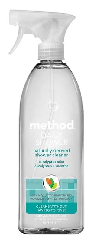 method 1390 Shower Cleaner, 28 oz, Liquid, Pleasant, Colorless/Translucent - VORG8588972