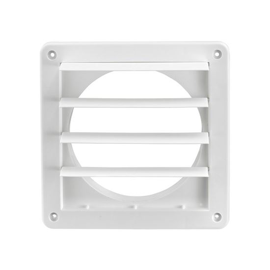 Lambro 361W Louvered Vent, 6 in W, Plastic - VORG4640967