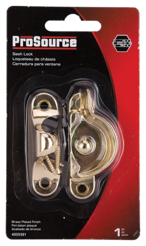 ProSource 802519BP-PS Sash Cam Lock, Zinc, Brass Plated - VORG4959391