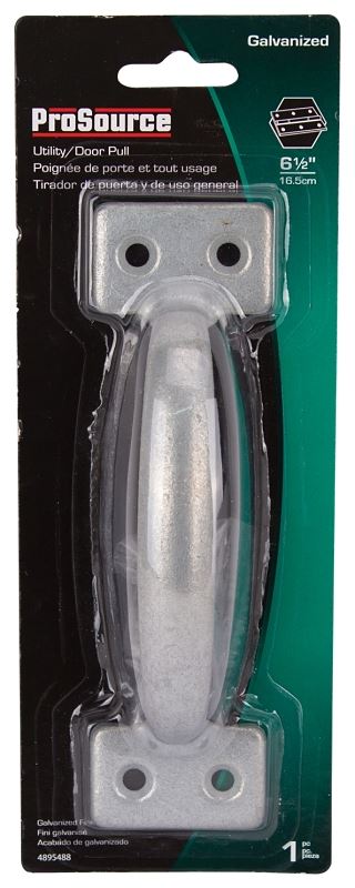 ProSource 20912MGB-PS Door Pull, 1-3/4 in W, 6-1/2 in D, 1-1/2 in H, Steel, Galvanized - VORG4895488