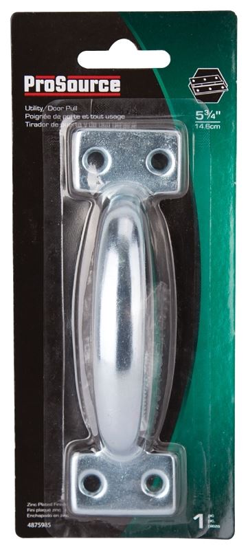 ProSource 20911ZCB-PS Door Pull, 1-1/2 in W, 5-3/4 in D, 1-3/8 in H, Steel, Zinc Plated - VORG4875985