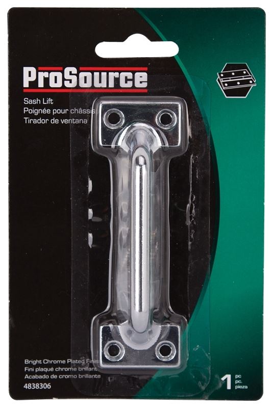 ProSource 20902CHB-PS Sash Lift, 3-7/8 in L Handle, Zinc, Chrome - VORG4838306