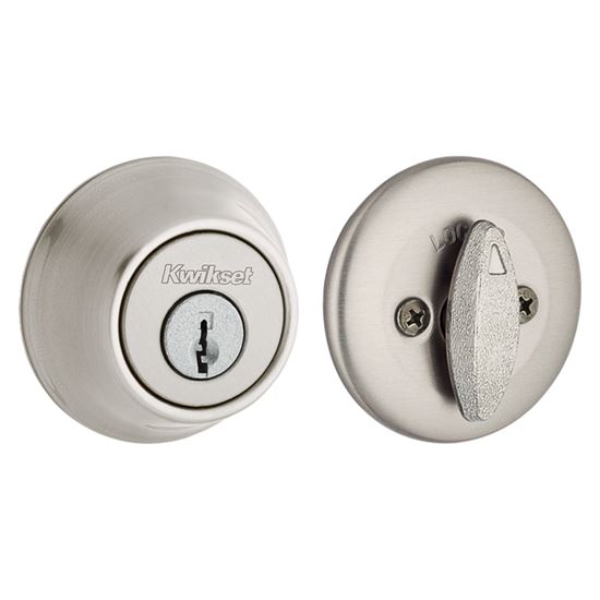 Kwikset 66015RCLRCSK3BX Deadbolt, Metal, Satin Nickel, 2-3/8 to 2-3/4 in Backset, Pack of 3 - VORG3855483