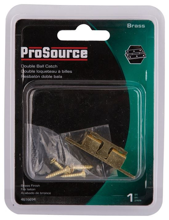 ProSource CB-01CPB-PS Double Ball Catch, Brass, Polished Brass, Brass - VORG4616694