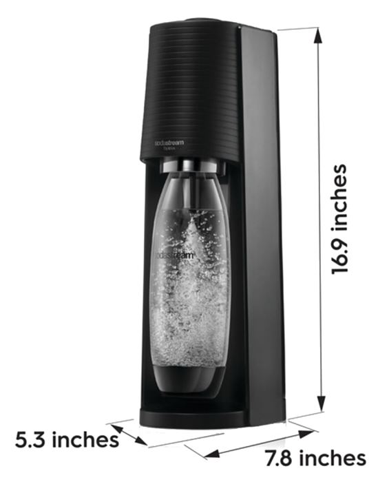 Sodastream TERRA Series 1012811011 Sparkling Water Maker Kit, 1 L Bottle, Black, Pack of 2 - VORG3523537