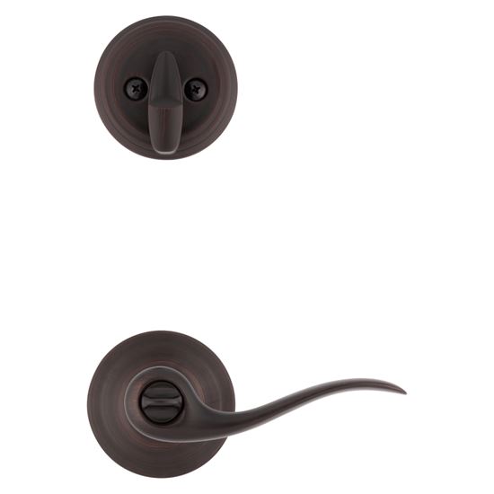 Kwikset Signature Series 991TNL 11P Combination Lockset, Lever Handle, Tustin Design, Venetian Bronze, 2 Grade, Zinc - VORG3294113