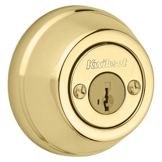 Kwikset 785SMTRCAL/RCS Deadbolt, 2 Grade, Keyed Alike Key, Steel, Polished Brass, 2-3/8 x 2-3/4 in Backset - VORG2807931