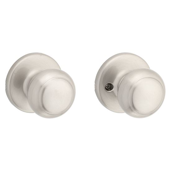 Kwikset 200CV15RCALRCSV1 Passage Door Knob, 1-7/8 in Dia Knob, Metal, Satin Nickel - VORG2805596