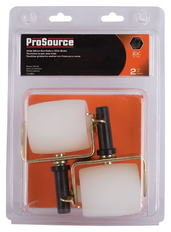 ProSource JC-C02-PS Bed Roller, 2-1/4 in Dia Wheel, 125 lbs Load, Polypropylene - VORG7112055