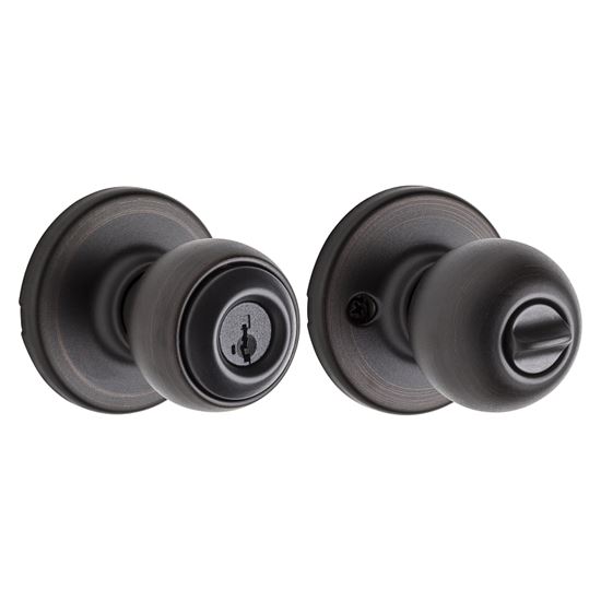 Kwikset 400P 11P RCAL Entry Knob, Venetian Bronze, KW1 Keyway, 3 Grade, Universal Hand - VORG2434140