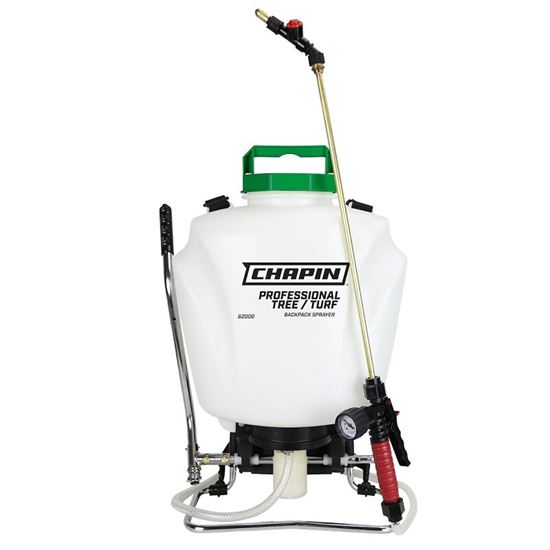 Chapin 62000 Backpack Sprayer, 4 gal Tank, Polypropylene Tank, 25 ft Horizontal, 23 ft Vertical Spray Range