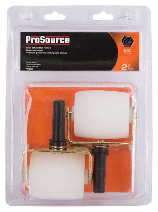 ProSource JC-C01-PS Bed Roller, 2-1/4 in Dia Wheel, 125 lbs Load, Polypropylene - VORG7112030