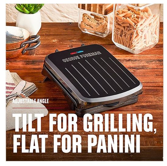 George Foreman GRS040B Electric Grill and Panini Press, Black - VORG1892637