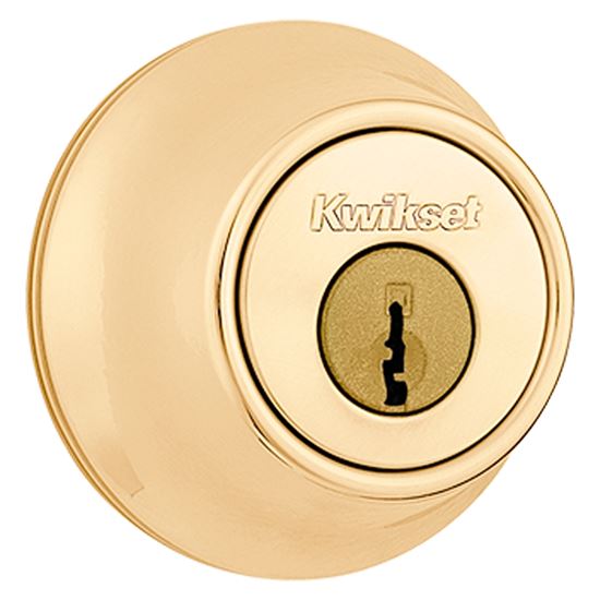 Kwikset 660 Series 665 3CPRCALRCSK6 Deadbolt, 3 Grade, Keyed Alike Key, Steel, Polished Brass, 2-3/8, 2-3/4 in Backset