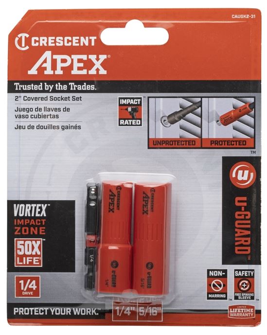 Crescent CAUGK2-31 u-GUARD Series Socket Set, Steel, Black Oxide - VORG7410715