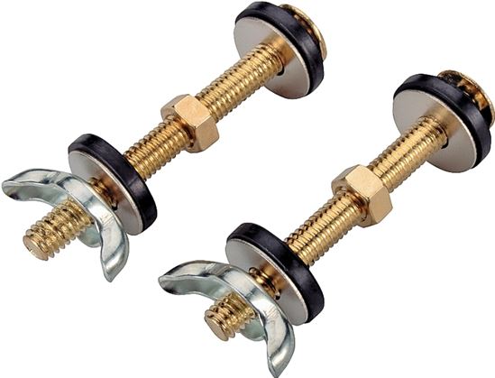 ProSource Tank-to-Bowl Connector Kit, Steel, Brass, For: Connecting Toilet Tank to Toilet Bowl