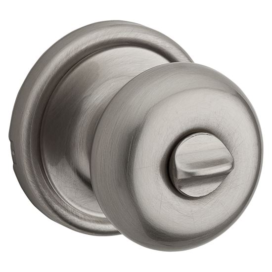 Kwikset Signature Series 730H156ALRCSBX Privacy Door Knob, Satin Nickel, Interior Locking, Reversible Hand - VORG0769943