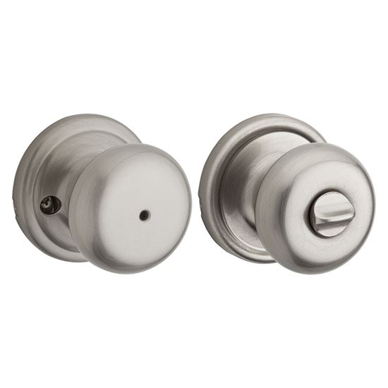 Kwikset Signature Series 730H156ALRCSBX Privacy Door Knob, Satin Nickel, Interior Locking, Reversible Hand - VORG0769943