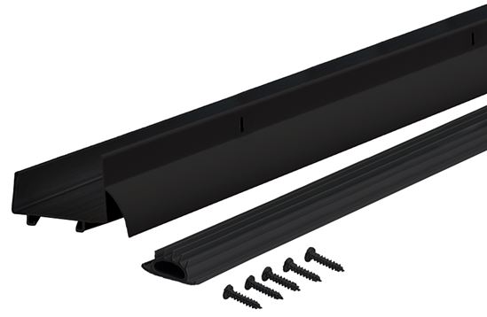 M-D 11823 Under Door Seal, 2-1/4 in W, 1-3/8 in Thick, 36 in L, Aluminum, Matte Black