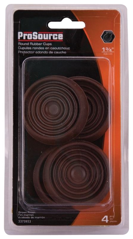 ProSource FE-S709-PS Caster Furniture Glide, Rubber, Brown, Brown, 2-5/32 x 2-5/32 x 15/32 in Dimensions - VORG3373933