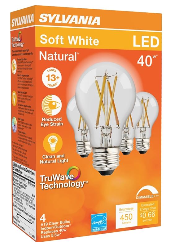 BULB LED A19 CLEAR SFTWHT 5.5W - VORG8483513