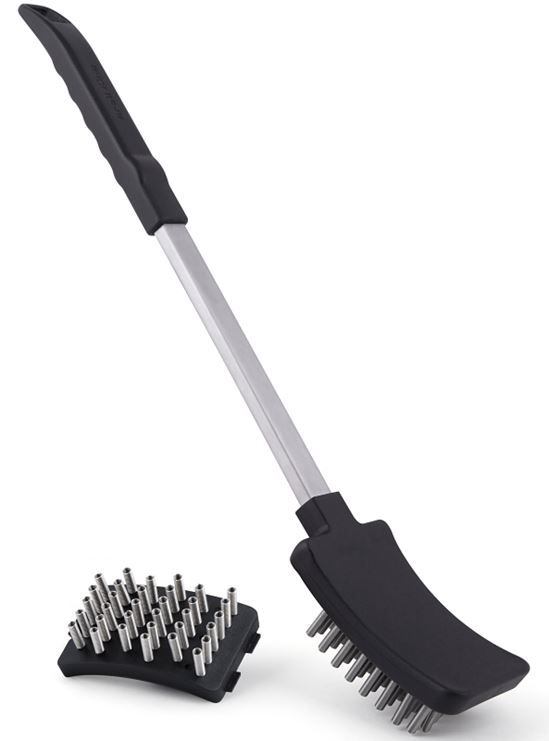 Broil King BARON 65600 Coil Spring Grill Brush, Stainless Steel Bristle, Resin Handle, 17.32 in L - VORG8470296