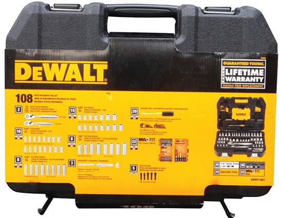 DEWALT DWMT73801 Mechanic's Tool Set, 108-Piece, Chrome Vanadium, Polished Chrome Vanadium - VORG7515000